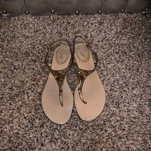 Gold Gucci sandal
